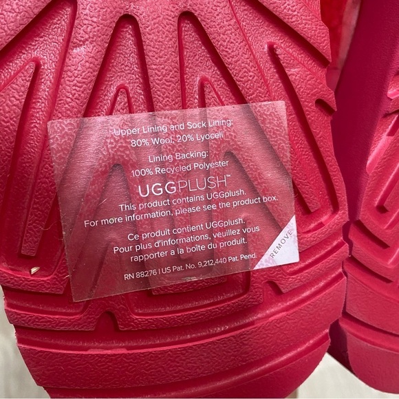 NEW! UGG New Classic Mini Waterproof Clear Boot Hibiscus Pink - Picture 14 of 15